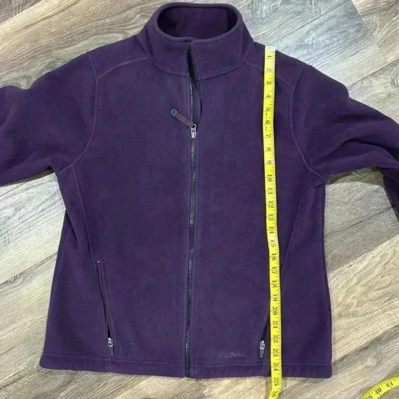 L.L. Bean Women's Full Zip Fleece Jacket Purple/Plum size Medium-Reg Polartec - Picture 7 of 14